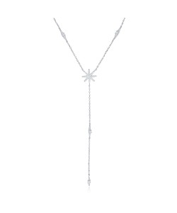 Flower Silver Necklace SPE-5593